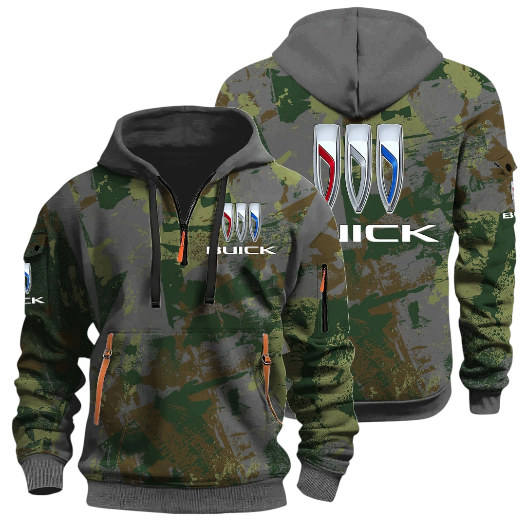 Buick Half Zip Hoodie All Over Prints Sports Hoodie Style Custom Name Buick Half Zip Hoodie All Over Prints Sports Hoodie Style Custom Name