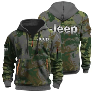 Jeep Half Zip Hoodie All Over Prints Sports Hoodie Style Custom Name