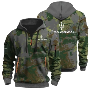 Maserati Half Zip Hoodie All Over Prints Sports Hoodie Style Custom Name