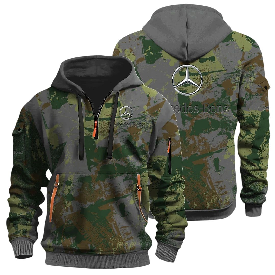 Mercedes-Benz Half Zip Hoodie All Over Prints Sports Hoodie Style Custom Name Mercedes-Benz Half Zip Hoodie All Over Prints Sports Hoodie Style Custom Name