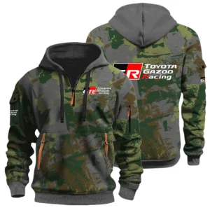 Toyota Gazoo Racing Half Zip Hoodie All Over Prints Sports Hoodie Style Custom Name