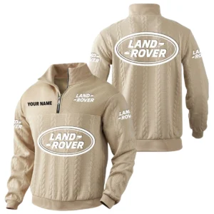 Land Rover Quarter-Zip Sweatshirt Stand Collar Custom Name
