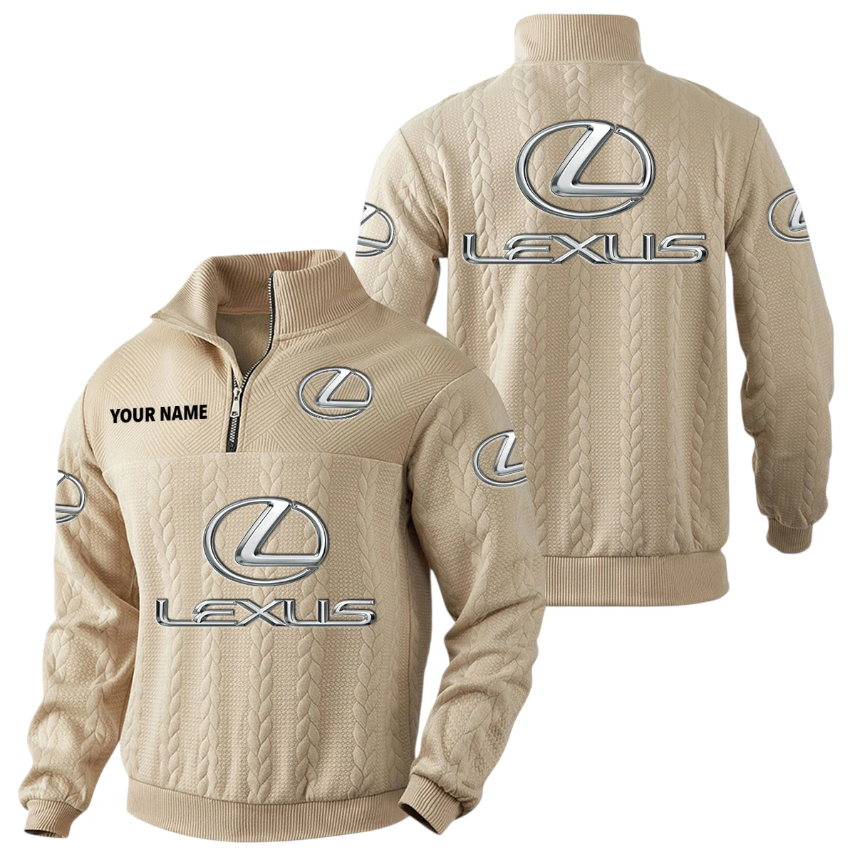 Lexus Quarter-Zip Sweatshirt Stand Collar Custom Name Lexus Quarter-Zip Sweatshirt Stand Collar Custom Name