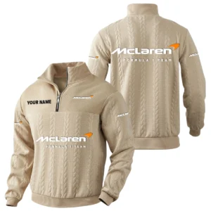 McLaren Racing Limited Quarter-Zip Sweatshirt Stand Collar Custom Name