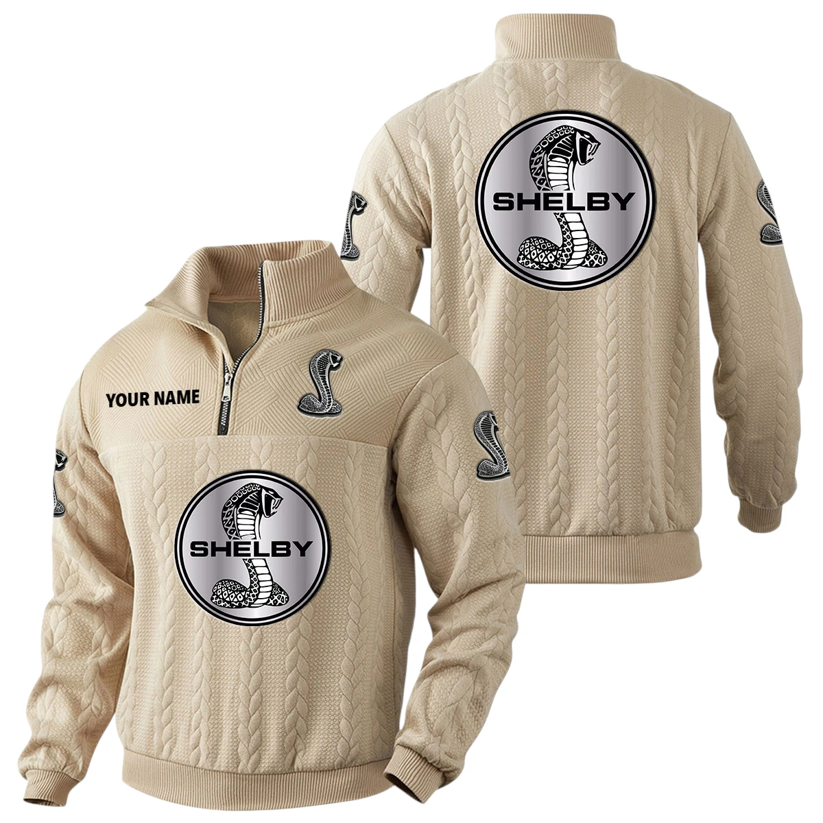 Shelby Quarter-Zip Sweatshirt Stand Collar Custom Name Shelby Quarter-Zip Sweatshirt Stand Collar Custom Name