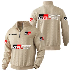Toyota Gazoo Racing Quarter-Zip Sweatshirt Stand Collar Custom Name