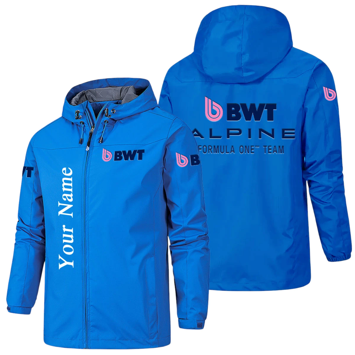 Alpine F1 Team Racing Hooded Windbreaker Jacket Custom Name Alpine F1 Team Racing Hooded Windbreaker Jacket Custom Name