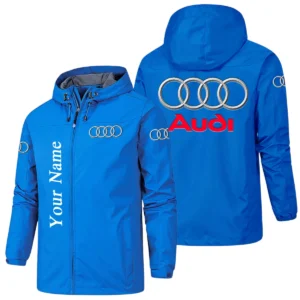 Audi Hooded Windbreaker Jacket Custom Name