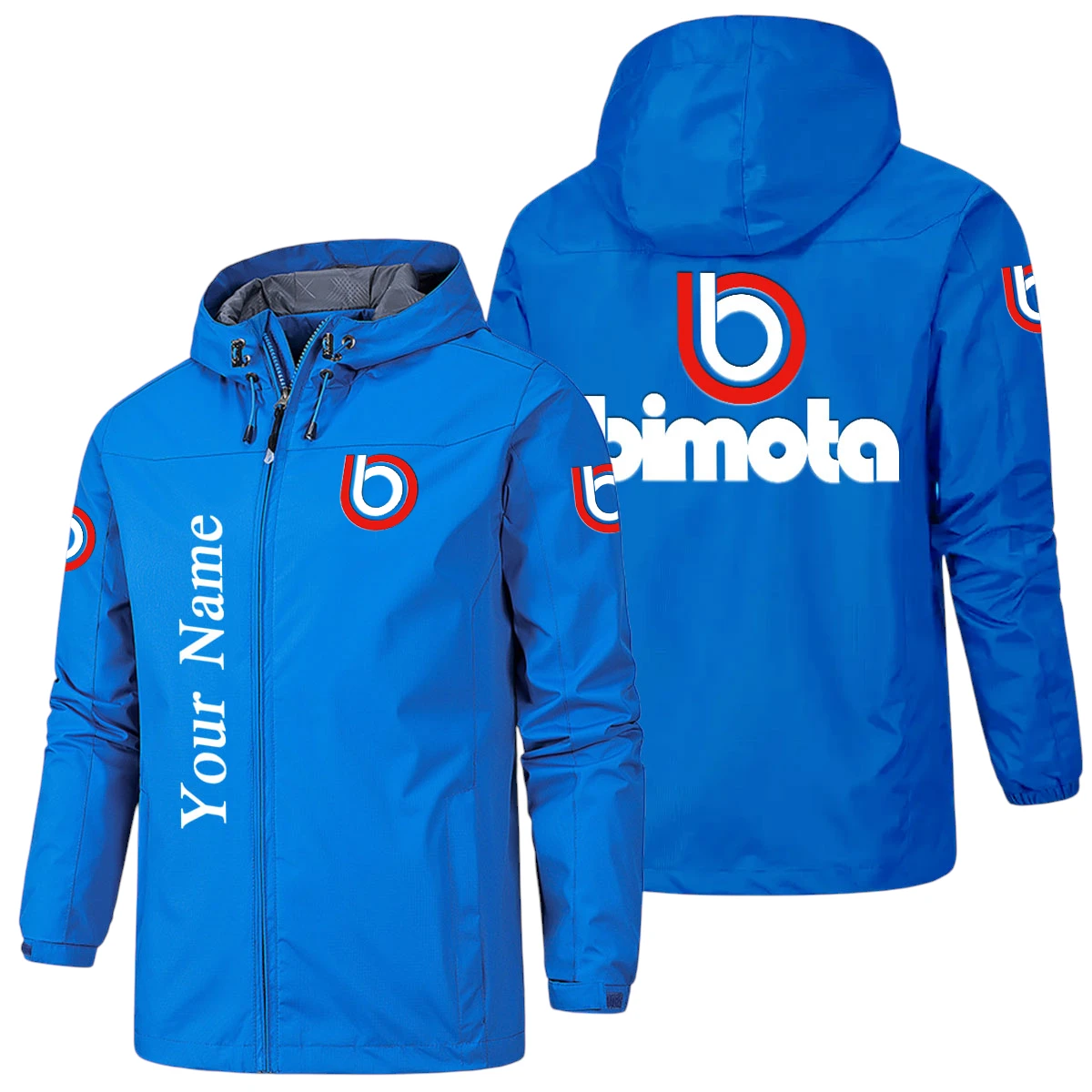 Bimota Hooded Windbreaker Jacket Custom Name Bimota Hooded Windbreaker Jacket Custom Name