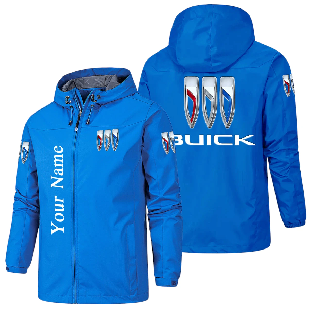 Buick Hooded Windbreaker Jacket Custom Name Buick Hooded Windbreaker Jacket Custom Name