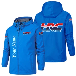 HRC Honda Racing Hooded Windbreaker Jacket Custom Name