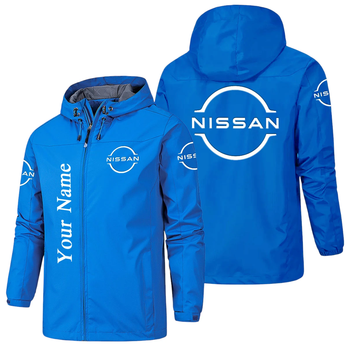 Nissan Hooded Windbreaker Jacket Custom Name Nissan Hooded Windbreaker Jacket Custom Name