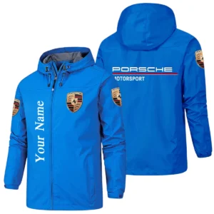 Porsche Motorsport Racing Hooded Windbreaker Jacket Custom Name