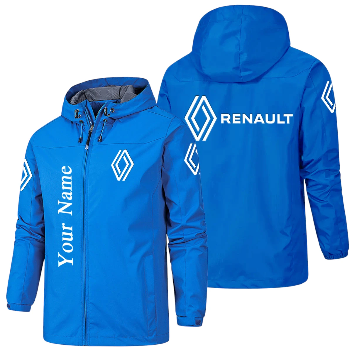 Renault Hooded Windbreaker Jacket Custom Name Renault Hooded Windbreaker Jacket Custom Name