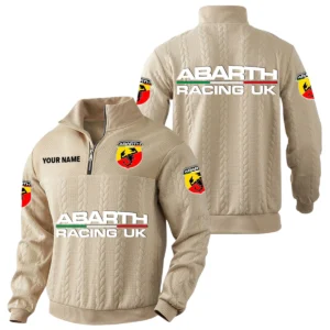 Abarth Racing UK Quarter-Zip Sweatshirt Stand Collar Custom Name