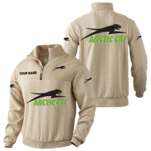 Arctic Cat Quarter-Zip Sweatshirt Stand Collar Custom Name
