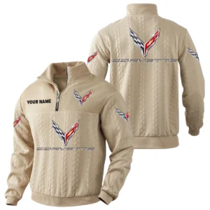 Corvette Quarter-Zip Sweatshirt Stand Collar Custom Name