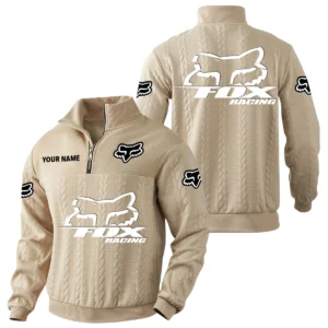 Fox Racing Quarter-Zip Sweatshirt Stand Collar Custom Name