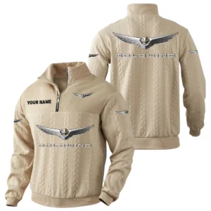 Honda Gold Wing Quarter-Zip Sweatshirt Stand Collar Custom Name