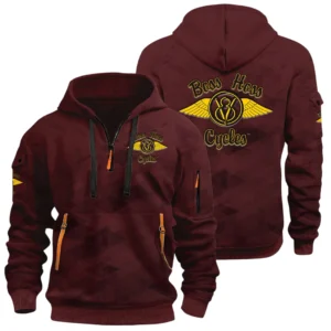 Boss Hoss Cycles Half Zip Hoodie All Over Prints Multi Pockets Custom Name Gift For Fan