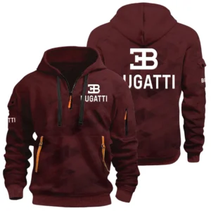 Bugatti Half Zip Hoodie All Over Prints Multi Pockets Custom Name Gift For Fan
