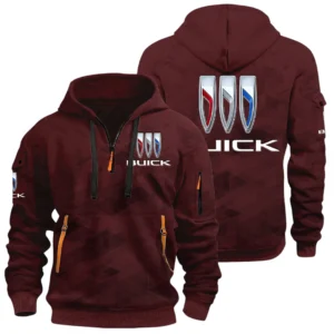 Buick Half Zip Hoodie All Over Prints Multi Pockets Custom Name Gift For Fan