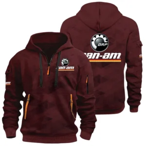 Can Am BRP Half Zip Hoodie All Over Prints Multi Pockets Custom Name Gift For Fan