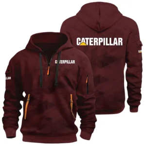 Caterpillar Half Zip Hoodie All Over Prints Multi Pockets Custom Name Gift For Fan