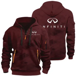 Infiniti Half Zip Hoodie All Over Prints Multi Pockets Custom Name Gift For Fan
