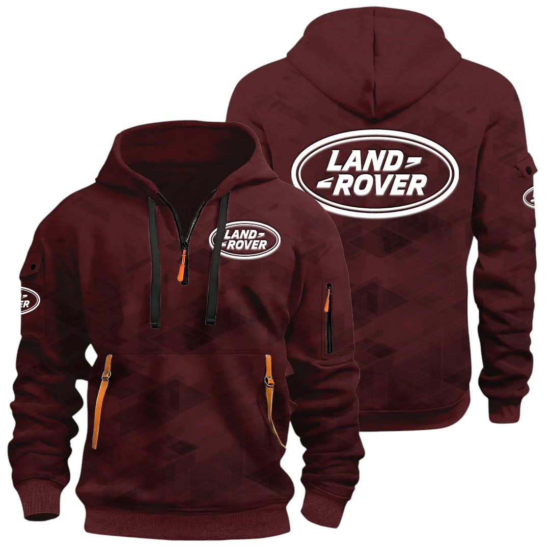 Land Rover Half Zip Hoodie All Over Prints Multi Pockets Custom Name Gift For Fan Land Rover Half Zip Hoodie All Over Prints Multi Pockets Custom Name Gift For Fan