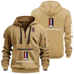 Chevrolet Camaro Half Zip Hoodie Multi Zipper Pocket Custom Name
