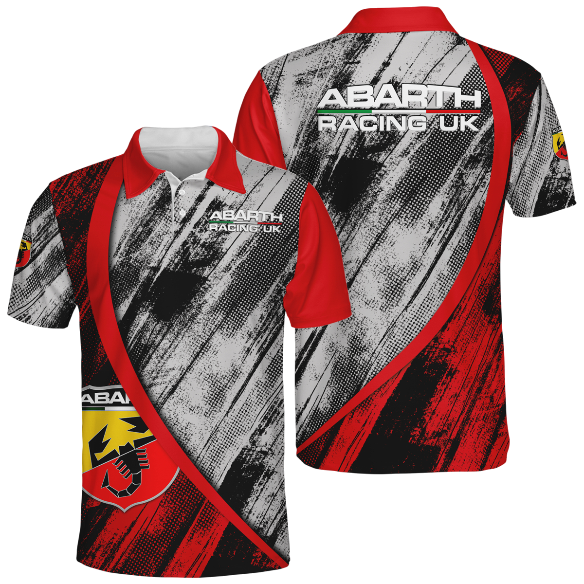Abarth Racing UK Polo All Over Prints Abarth Racing UK Polo All Over Prints