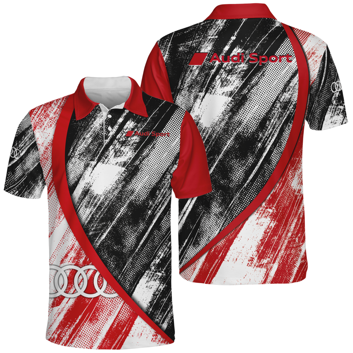 Audi Sport Racing Polo All Over Prints Audi Sport Racing Polo All Over Prints