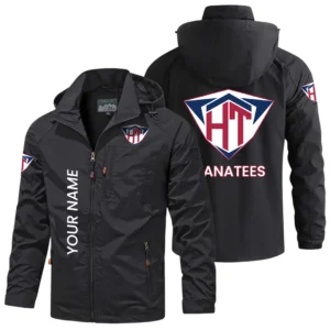 Hanatees Men's Windbreaker Jacket Detachable Hooded Custom Name